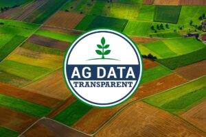 Ag Data Transparent logo overlayed on field.