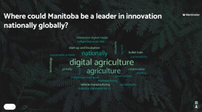 Mentimeter word cloud with Digital Agriculture large and centred.