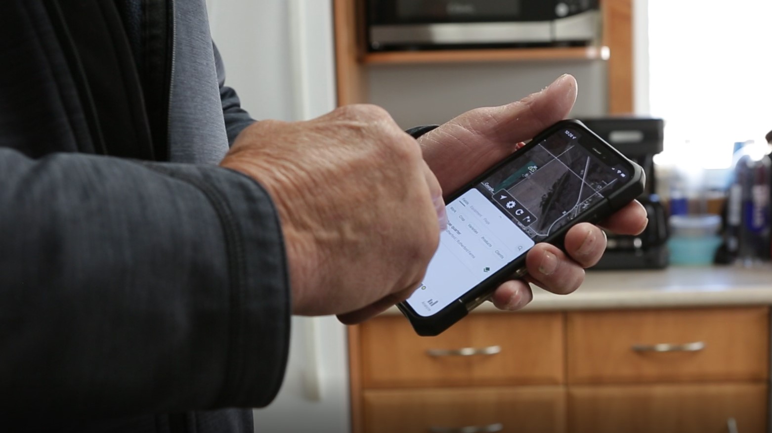 John Deere ops on mobile phone
